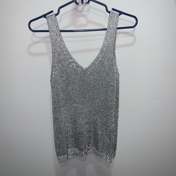 BAR III Silver Metallic Top 💕 - Picture 2 of 3
